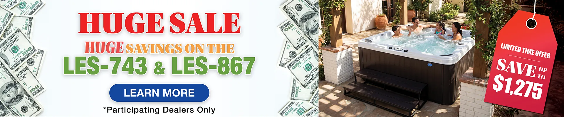 Calspas hot tub being used in a family setting - Hoover